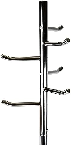 Mind Reader Freestanding Coat Rack, Multi-Hook Organizer for Office or Entryway, Metal, Silver - Image 6