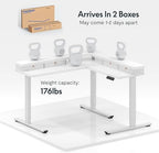 FLEXISPOT Reversible L-Shaped Corner Standing Desk with Monitor Shelf - Image 7