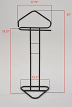 KB Designs - Metal Suit Tie Valet Stand Rack, Clothing Organizer, Black - Image 2