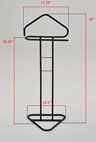 KB Designs - Metal Suit Tie Valet Stand Rack, Clothing Organizer, Black - Image 2