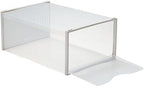 Simplify Set of 12 Stackable Shoe Boxes | Customizable | Fits Size 11 Shoes | Drop Front Design | Closet Storage | Sneakers | Heels | Clear and White - Image 6