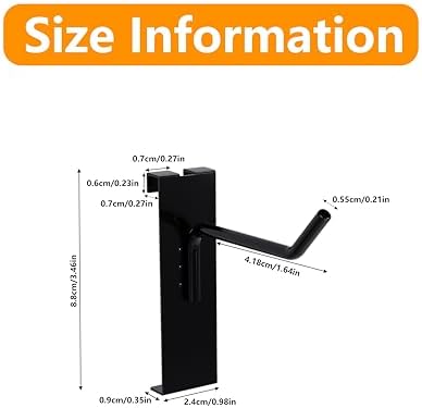 2-inch Black Gridwall Hooks Metal, 50 Pieces Gridwall Accessories - Image 7