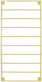 10 Tier Wall Mounted Tie Rack Scarf Display Stand Belt Pants Hangers Scarves Hijab Stand, Towel Rack Ribbon Holder,Wrapping Paper Spool Storage for Retail,Store (Gold, 10 Tier 23.6x47.2in) - Image 5
