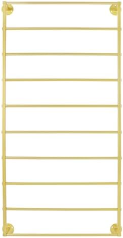 Wall Mounted Scarf Rack, 10 Tiers Metal Ribbon Display Rack, Silk Hijab Hanger Storage Organizer, Multifunctional Belts Towel Holder for Accessory Store, Bathroom, Gift Store, Flower Shop (Gold) - Image 7