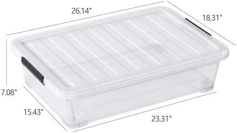 Under Bed Storage Bins With Wheels, 40 Quart, 3 Pack - Image 2