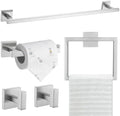TQKAG 5-Piece Bathroom Hardware Set, Brushed Nickel Classic Wall Mounted by TQKAG