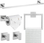 TQKAG 5-Piece Bathroom Hardware Set, Brushed Nickel Classic Wall Mounted by TQKAG