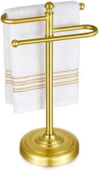 Hand Towel Holder Stand for Bathroom Countertop,S-Shape Bar,Gold by HIOFLYME