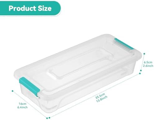 novelinks 4 Quart Clear Plastic Storage Containers with Lids (8 Pack) - Image 2