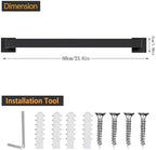 JOPOFI 2 Piece Towel Bar - 23.6 Inch Bathroom Towel Holder - Matte Black - Image 6