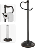 BESy Toilet Paper Holder Floor Stand, Bathroom Freestanding Bronze by BESy