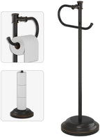 BESy Toilet Paper Holder Floor Stand, Bathroom Freestanding Bronze by BESy