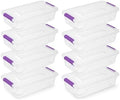 novelinks 4 Quart Clear Plastic Storage Containers with Lids (8 Pack) by novelinks