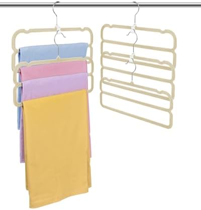 10 Pack Velvet Pants Hangers for Closet Space Saving, Thin Hanger (Black) - Image 2