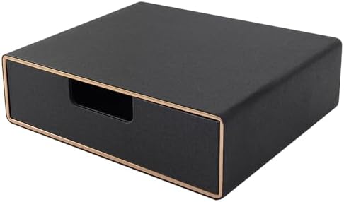 Uonlytech Black PU Leather Desk Drawer Document Organizer for Office Use by UONLYtech