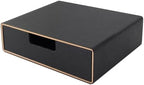 Uonlytech Black PU Leather Desk Drawer Document Organizer for Office Use by UONLYtech