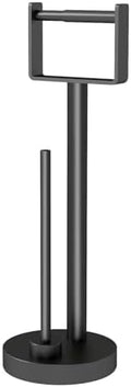YUMORE Toilet Paper Holder Stand with Storage Weighted Base, Matte Black by YUMORE