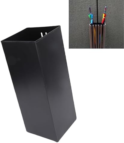 Umbrella Stand, Umbrella Holder for Entryway, Metal Square Umbrella Rack Organizer Freestanding, for Canes Walking Sticks (Black) - Image 5