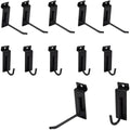 Slatwall Accessories Heavy Duty Garage Hooks Slatwall Panel Hooks Slat Wall Hanging Hook for Bike Ladder Garage Storage System Accessory Multi Size Utility (10 Single Hook) by FRAYSCENT