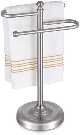Hand Towel Holder Stand for Bathroom Countertop,S-Shape Bar,Brushed Nickel by HIOFLYME