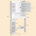 Gizoon 66''H Over The Toilet Storage Cabinet, with Ample Storage Space - Image 2