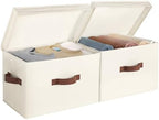 StorageWorks Fabric Storage Bins with Lids, Closet Storage Bins by StorageWorks