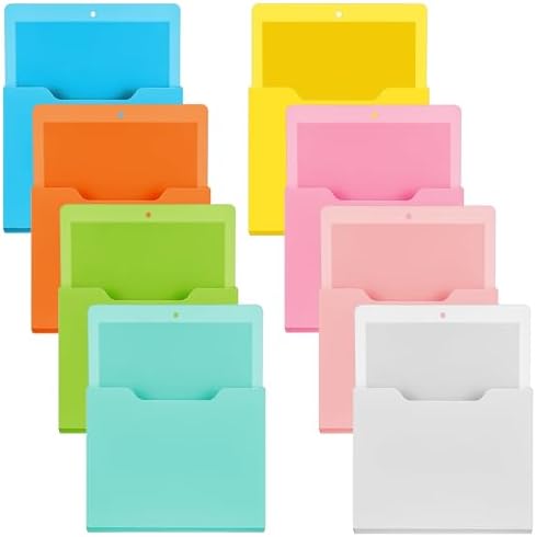 Gilprop 8 Pack Magnetic File Folder Holder for Whiteboard Classroom Storage by Gilprop