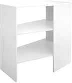 ClosetMaid SuiteSymphony Wood Corner Shelf Unit, 2 Shelves, Adjustable, Stacking, For Storage, Closet, Clothes, Shoes, Décor, Pure White by Unknown