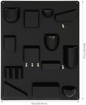 Creative Wall Storage Rack ABS Multi-Grid Storage (Black) - Image 3