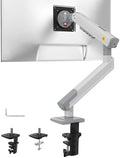 NB SmooVex™ Single Monitor Arm for Monitors 17'' to 32 inch, Mechanical Spring Mount Load up to 9 kg, VESA 75/100 mm Monitor-Mount A5 (White) by NBERGONOMIC