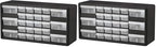 Akro-Mils 26-Drawer Plastic Drawer Storage Cabinet for Garage Organization, Bead Organizer, Building Bricks Storage, Teacher Toolbox, Makeup Organizer, 20-Inch W x 6-Inch D x 10-Inch H, 10126 Black by Akro-Mils