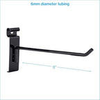 SSWBasics 8 inch Black Peg Hook for Wire Grid - 50 Count - Image 5