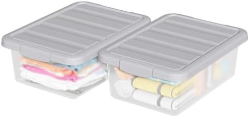 14 Quart Plastic Clear Storage Bin, 2 Packs Organizers Boxes - Image 6