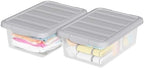 14 Quart Plastic Clear Storage Bin, 2 Packs Organizers Boxes - Image 6