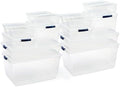 Rubbermaid Cleverstore Clear Dorm Variety 16-Pack, Made in USA, Stackable Large Clear Storage Bins with Lids, See-Through Plastic Storage, with Latching Lids, BPA-Free by Rubbermaid