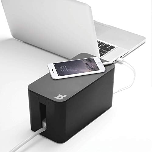 Bluelounge CableBox Mini Cable Management with Small Surge Protector, Black (CBM-BL) - Image 7
