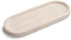 Oval Travertine Stone Tray for Jewelry, Candles, Perfume, Decorative Marble Bathroom Tray for Countertop Organizer 9.8inch x 3.9inch x 0.7inch - Image 4