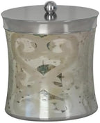 Etched Mercury Glass Vanity Jar for Cotton Swabs, Rounds, Balls & Salts - Image 4