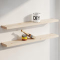 Homeforia 42 Inch DIY Floating Shelves, High-End Solid Pine Wood, Set of 3 by Homeforia