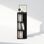 Furinno Reed Corner Shelf, 3-Tier Corner Bookshelf, Book Shelf, Corner Shelves, Storage Rack, for Organization and Storage, Home Office, Living Room, Blackwood - Image 6