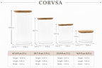 Airtight Food Storage Containers 4 piece Set, BPA-Free Kitchen Canisters with Bamboo Lids & Silicone Seal, Stackable Kitchen Organization. - Image 5