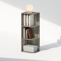Furinno Reed Corner Shelf, 3-Tier Corner Bookshelf, Book Shelf, Corner Shelves, Storage Rack, for Organization and Storage, Home Office, Living Room, French Oak by Furinno-FitsYourSpaceFitsYourBudget
