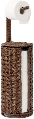 GRANNY SAYS Wicker Free Standing Toilet Paper Holder Stand with Storage by GRANNYSAYS