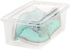 Storage Bins 5 Qt Stackable Plastic with Lids Clear 20 Pack for Closet Home - Image 4