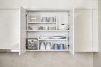 Nxconsu Cabinet Shelf Riser, Adjustable Cabinet Organizer, 10.3" Deep White - Image 2