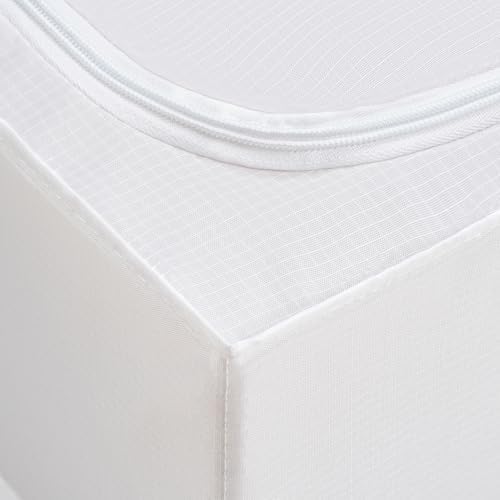 TYEERS Under Bed Storage Containers, Durable Fabric, Washable, Collapsible, Under Bed Storage Bins for Clothes, Blankets, Sheets, Shoes, 27.5x16.5x7 Inches, 4-Pack, White - Image 7
