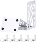 Book Ends, Bookends, Bookends for Shelves, Bookend, Book Ends for Heavy Books, White Metal Book Shelf Holder Home Decorative, Book Stoppers for Shelves, Bookend Supports 6 Pair by INN%C3%94PLUS