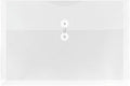 JAM PAPER Plastic Envelopes with Button & String Tie Closure - Legal Booklet - 9 3/4 x 14 1/2 - Clear - 12/Pack by JAMPaper