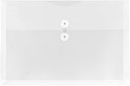 JAM PAPER Plastic Envelopes with Button & String Tie Closure - Legal Booklet - 9 3/4 x 14 1/2 - Clear - 12/Pack by JAMPaper