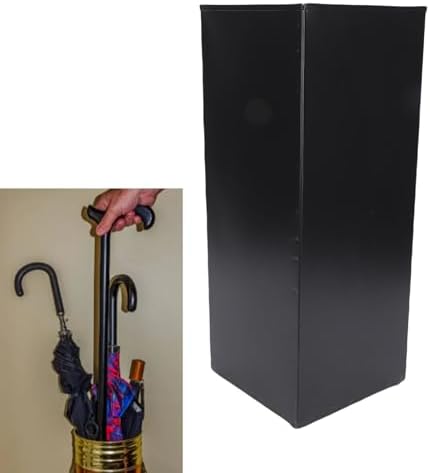 Umbrella Stand, Umbrella Holder for Entryway, Metal Square Umbrella Rack Organizer Freestanding, for Canes Walking Sticks (Black) - Image 6